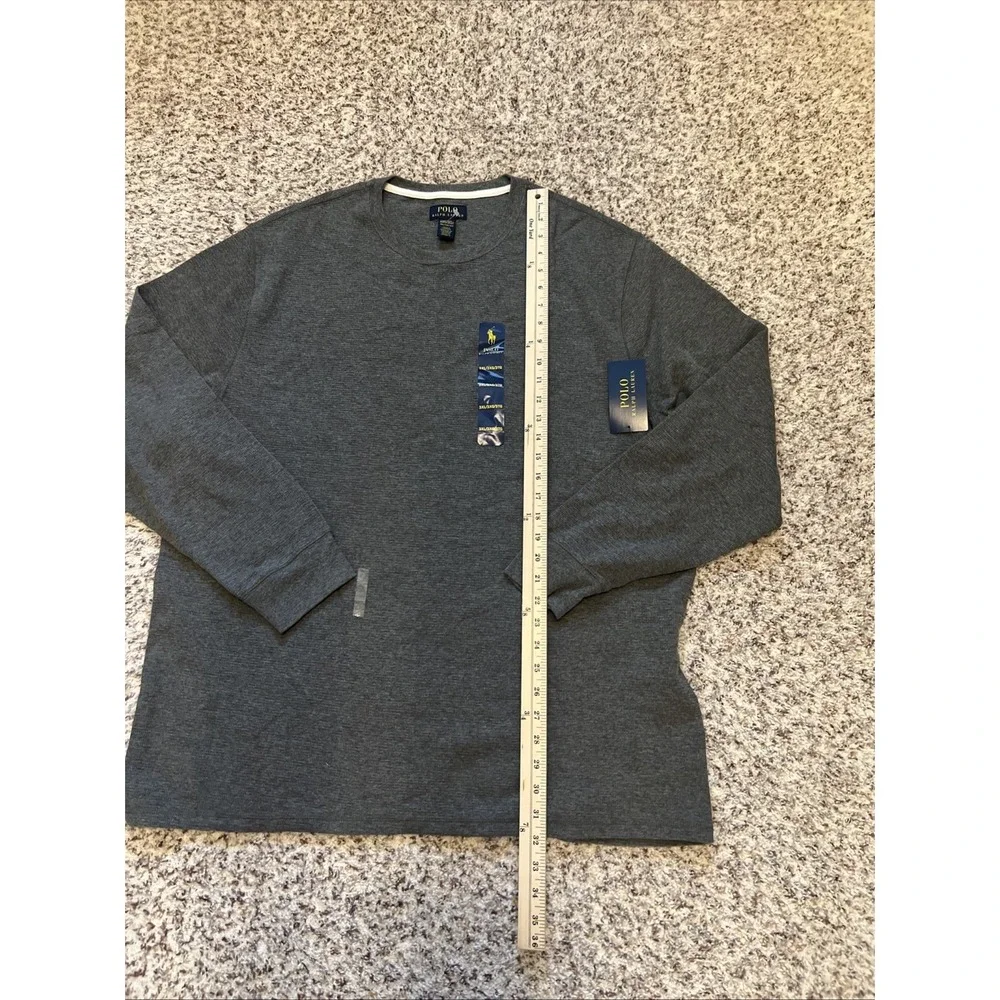 polo ralph lauren New waffle thermal shirt Sz 3XL Gray Cotton Blend Long Sleeve